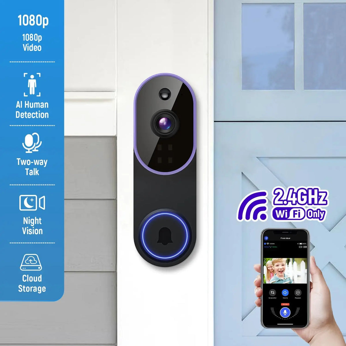 Smart Wireless Doorbell Camera