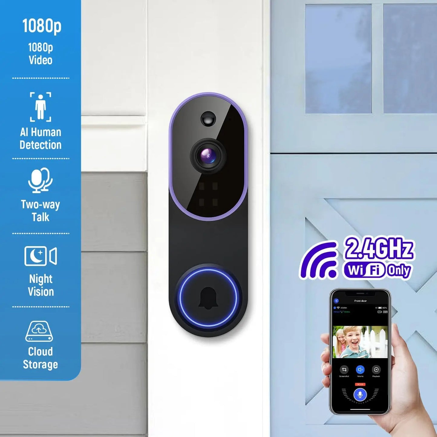 Smart Wireless Doorbell Camera